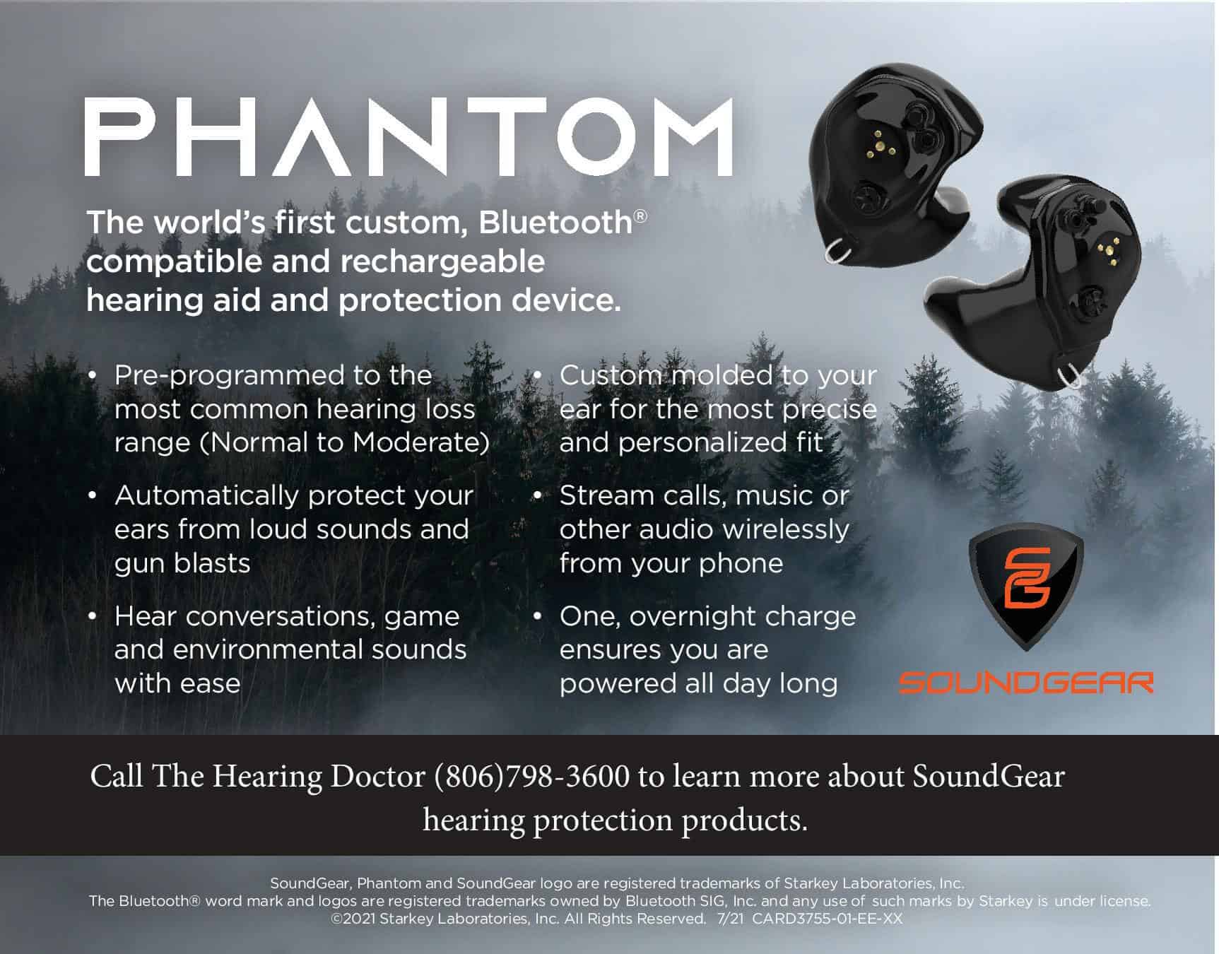 Custom Earmolds | Advertisement for SoundGear Phantom